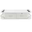 VEVOR White Wall Mount Styling Station Classic Locking 2 Drawers Storage Beauty Salon Equipment 5 Hair Dryer Holes Locking Cabinet for Beauty Salon or SPA, Barber Shop, Home & Bathroom