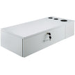 VEVOR Salon Station White Salon Wall Mount Stations Salon Cabinet Wall Mount Stations Hair Styling Classic Locking Single Drawer Storage Beauty Salon Spa Equipment Barber Stations