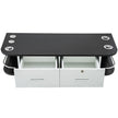 VEVOR Black Salon Wall Mount Styling Station Classic Locking 2 Drawers Storage Beauty Salon Spa Equipment Barber Station