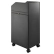 VEVOR Black Beauty Salon Trolley Storage Cart Salon SPA Trolley Cart with 4 Plastic Salon Storage Drawers Sliding Wheels 3 Hair Dryer Holes with Space-saving Side Tray Salon Stations