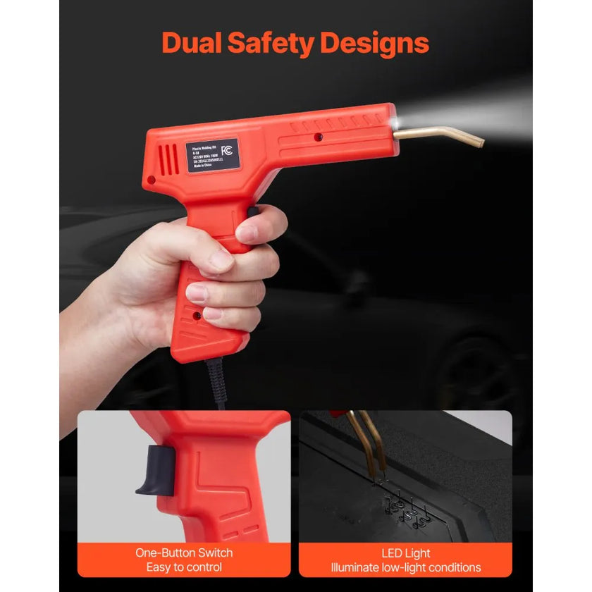 VEVOR Plastic Welder 100W Plastic Welding Gun with 800PCS Staples