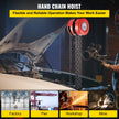 VEVOR Hand Chain Hoist, 4400 lbs /2 Ton Capacity Chain Block, 8ft/2.5m Lift Manual Hand Chain Block, Manual Hoist w/ Industrial-Grade Steel Construction for Lifting Good in Transport & Workshop, Red
