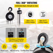 VEVOR Hand Chain Hoist, 2200 lbs /1 Ton Capacity Chain Block, 10ft/3m Lift Manual Hand Chain Block, Manual Hoist w/ Industrial-Grade Steel Construction for Lifting Good in Transport & Workshop, Black