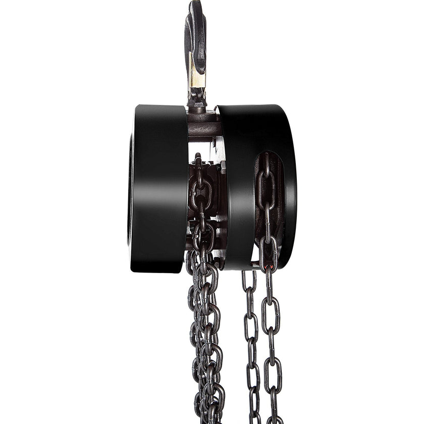 VEVOR Hand Chain Hoist, 2200 lbs /1 Ton Capacity Chain Block, 10ft/3m Lift Manual Hand Chain Block, Manual Hoist w/ Industrial-Grade Steel Construction for Lifting Good in Transport & Workshop, Black