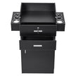 VEVOR Salon Storage Cabinet, Barber Salon Station for Hair Stylist, Hair Stylist Station Set, with 6 Sleeves, 1 Storage Cabinet, and 2 Drawers(One Lockable), Black