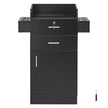 VEVOR Salon Storage Cabinet, Barber Salon Station for Hair Stylist, Hair Stylist Station Set, with 6 Sleeves, 1 Storage Cabinet, and 2 Drawers(One Lockable), Black