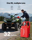 VEVOR Fuel Caddy 32 Gallon Portable Fuel Tank with 12V DC Electric Transfer Pump
