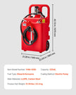 VEVOR Fuel Caddy 32 Gallon Portable Fuel Tank with 12V DC Electric Transfer Pump
