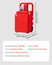 VEVOR Fuel Caddy 32 Gallon Fuel Tank with 12V DC 2.5 GPM Electric Transfer Pump