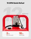 VEVOR Fuel Caddy 32 Gallon Fuel Tank with 12V DC 15 GPM Electric Transfer Pump