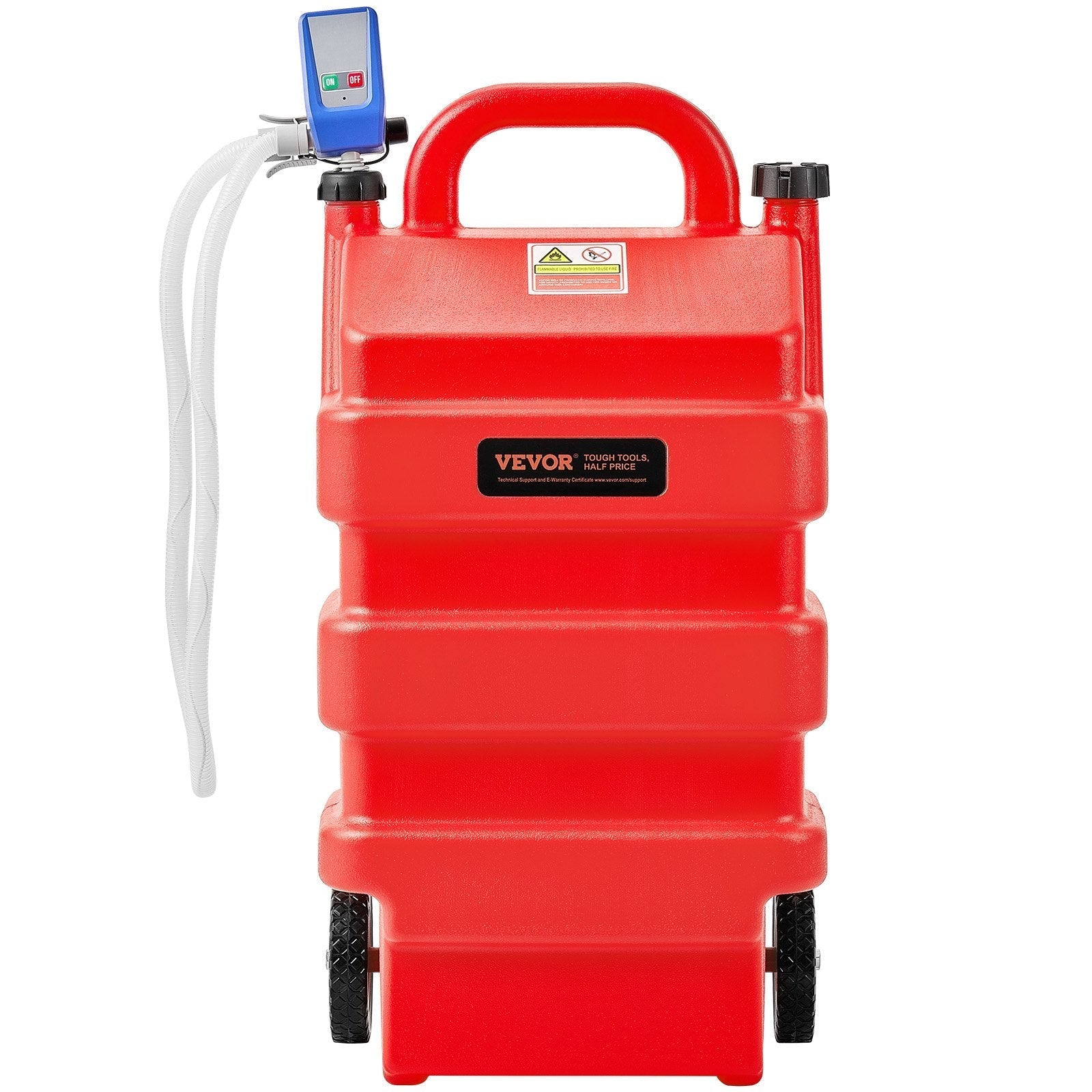 VEVOR Fuel Caddy 16 Gallon Portable Fuel Tank with 12V DC Electric Transfer Pump