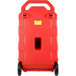 VEVOR Fuel Caddy, 32 Gallon, Portable Fuel Storage Tank On-Wheels, with Manual Transfer Pump, Gasoline Diesel Fuel Container for Cars, Lawn Mowers, ATVs, Boats, More, Red