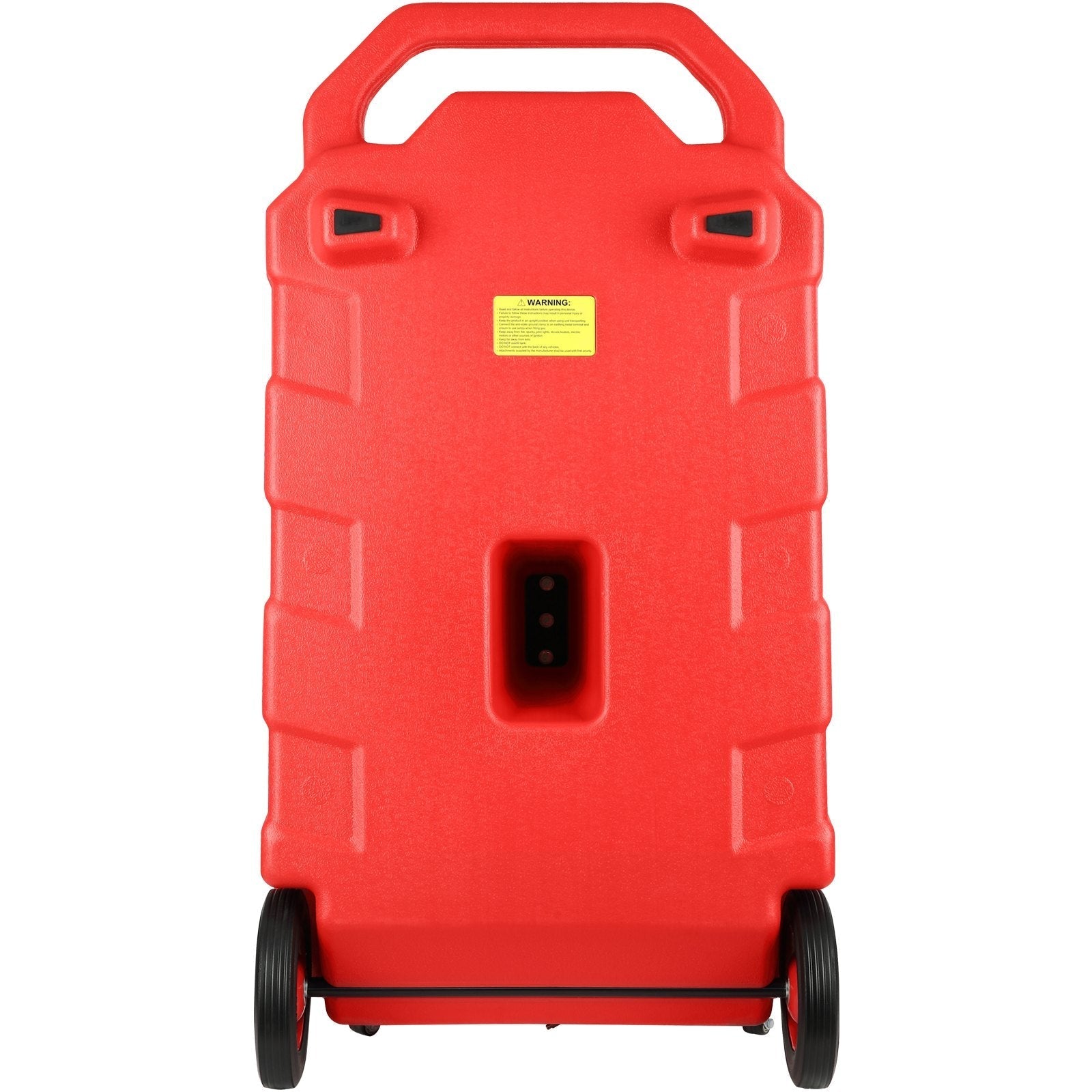VEVOR Fuel Caddy, 32 Gallon, Portable Fuel Storage Tank On-Wheels, with Manual Transfer Pump, Gasoline Diesel Fuel Container for Cars, Lawn Mowers, ATVs, Boats, More, Red