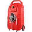 VEVOR Fuel Caddy, 32 Gallon, Portable Fuel Storage Tank On-Wheels, with Manual Transfer Pump, Gasoline Diesel Fuel Container for Cars, Lawn Mowers, ATVs, Boats, More, Red
