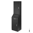 VEVOR Salon Storage Cabinet, Barber Salon Station for Hair Stylist, Hair Stylist Station Set, with 3 Hair Dryer Holders, Cabinets, and A Drawer, Black
