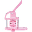 VEVOR Button Maker, 1/1.25/2.28 inch(25/32/58mm) 3-IN-1 Pin Maker, 300pcs Button Parts, Button Maker Machine with Panda Magic Book, Ergonomic Arc Handle Punch Press Kit, For Children DIY Gifts, Pink