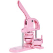 VEVOR Button Maker, 1/1.25/2.28 inch(25/32/58mm) 3-IN-1 Pin Maker, 300pcs Button Parts, Button Maker Machine with Panda Magic Book, Ergonomic Arc Handle Punch Press Kit, For Children DIY Gifts, Pink