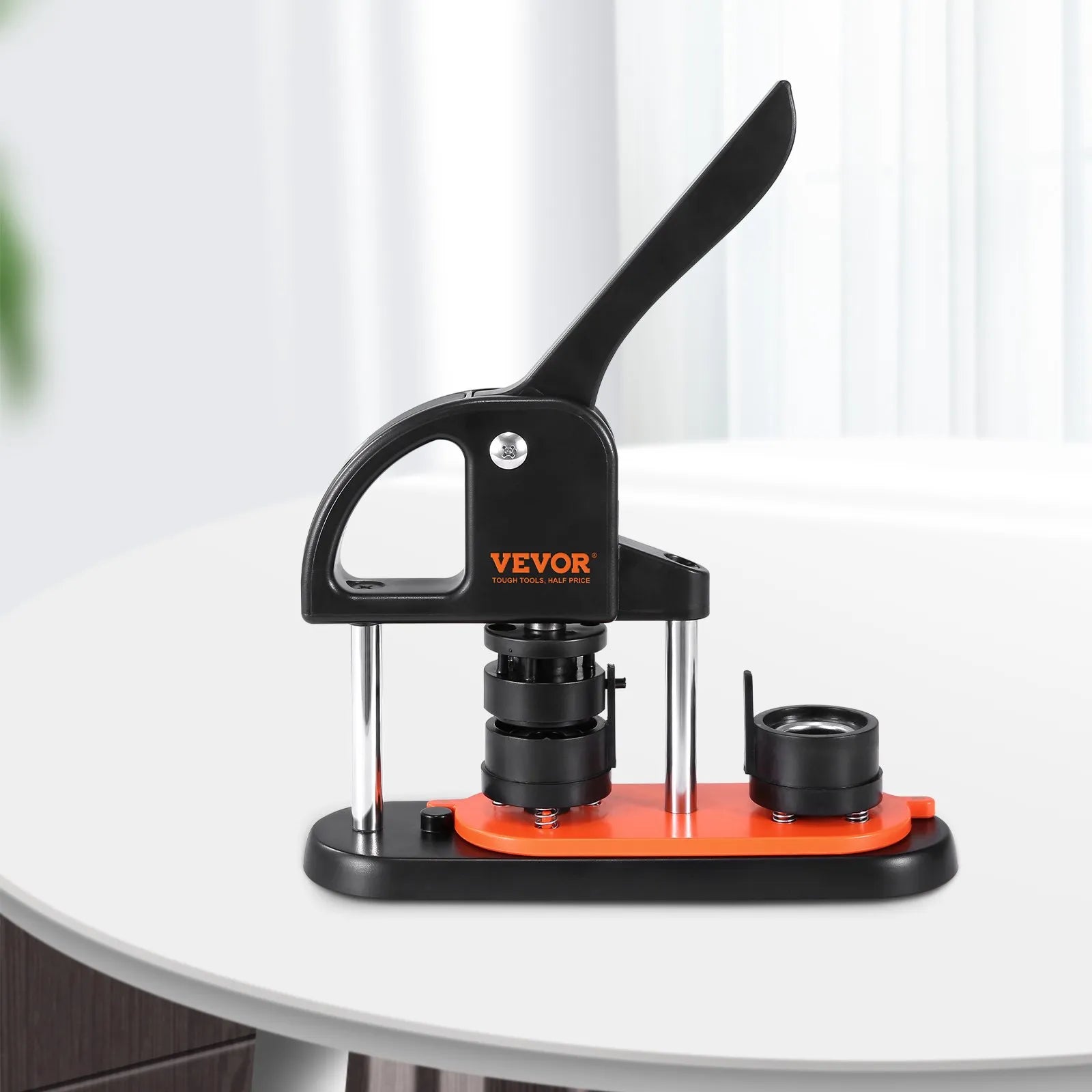 VEVOR Button Maker Machine, 1.25 inch/32mm Pin Maker, Installation-Free Badge Punch Press Kit, Children DIY Gifts Button Making Supplies with 500pcs Button Parts, Circle Cutter, Magic Book