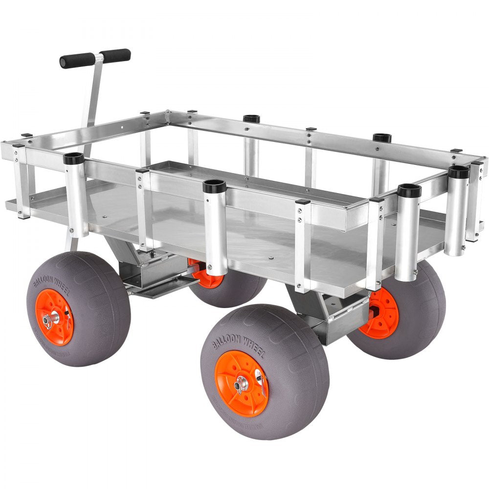 VEVOR Beach Fishing Cart, 500 lbs Load Capacity, Fish and Marine Cart with Four 13