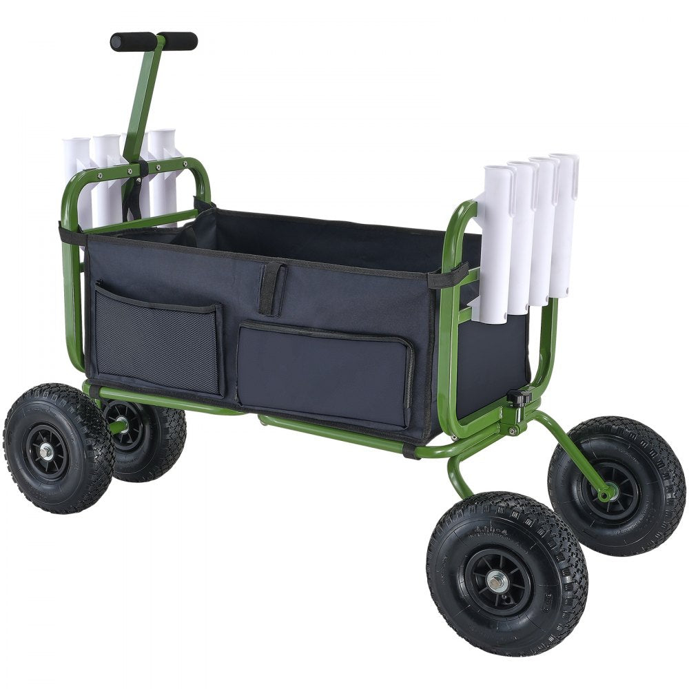 VEVOR Beach Fishing Cart, 300 lbs Load Capacity, Foldable Fish and Marine Cart with Four 11