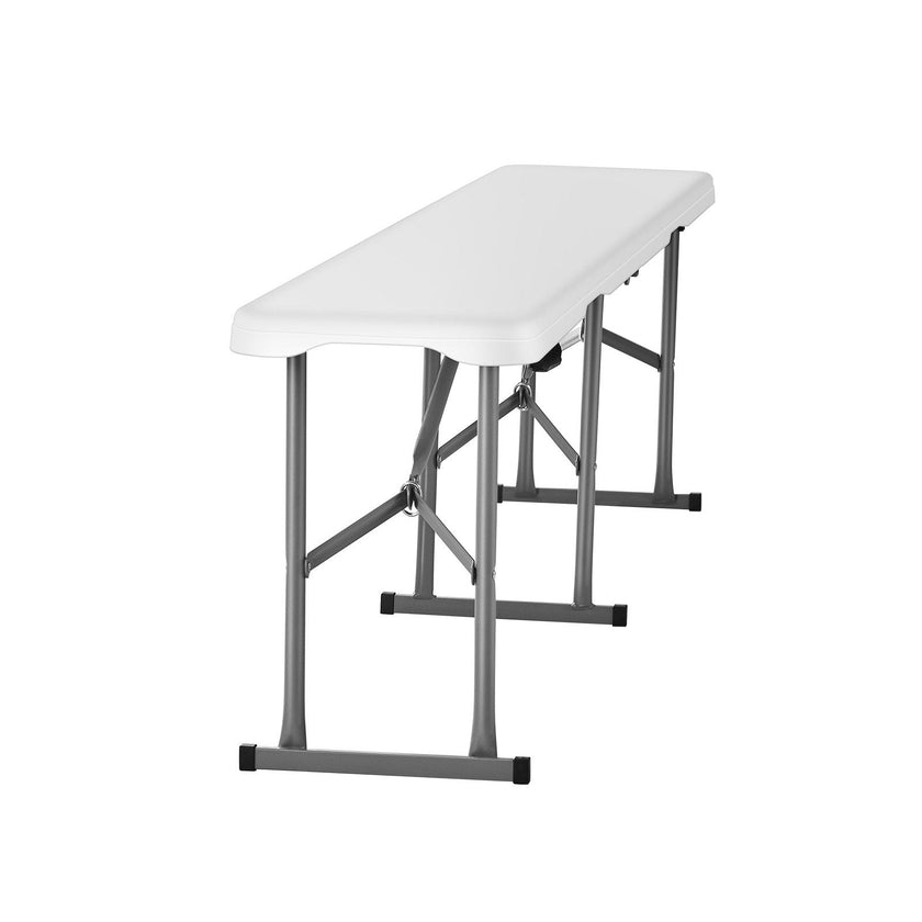 VEVOR 6FT Plastic Folding Bench Portable Outdoor Bench for Picnic Camping Garden
