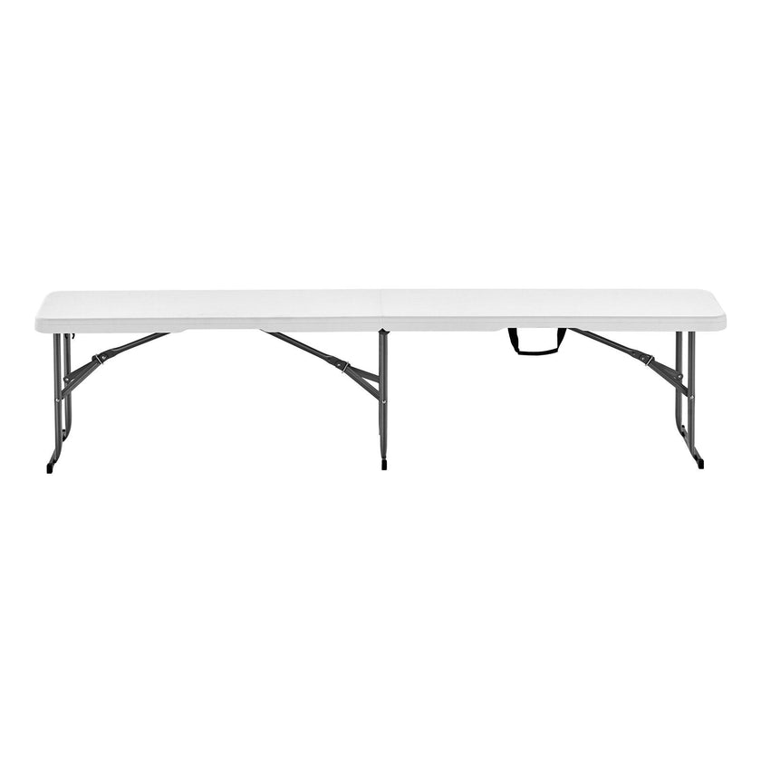 VEVOR 6FT Plastic Folding Bench Portable Outdoor Bench for Picnic Camping Garden