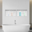 VEVOR Shower Niche, Recessed Wall Shelf, Bathroom Storage Shelf, Four-Layer Shower Niche, Waterproof Bathroom Shelf, XPS Plastic Wall Niche, Grid-Textured Storage Shelf, Modern Shower Storage, Dual-Unit Wall Shelf, Easy Install Bathroom Niche
