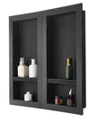 VEVOR Shower Niche, Recessed Wall Shelf, Bathroom Storage Shelf, Four-Layer Shower Niche, Waterproof Bathroom Shelf, XPS Plastic Wall Niche, Grid-Textured Storage Shelf, Modern Shower Storage, Dual-Unit Wall Shelf, Easy Install Bathroom Niche