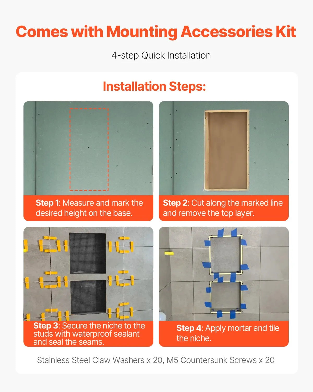VEVOR Shower Niche 16