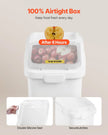 VEVOR Ingredient Storage Bin, 11.4 Gallon Capacity Shelf Ingredient Bin, 280 Cup Flour Bins on Wheels Commercial Prosave Shelf-storage Ingredient Bin with Lid and Scoop Rice Bin for Kitchen White