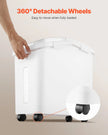 VEVOR Ingredient Storage Bin, 11.4 Gallon Capacity Shelf Ingredient Bin, 280 Cup Flour Bins on Wheels Commercial Prosave Shelf-storage Ingredient Bin with Lid and Scoop Rice Bin for Kitchen White