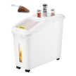 VEVOR Ingredient Storage Bin, 11.4 Gallon Capacity Shelf Ingredient Bin, 280 Cup Flour Bins on Wheels Commercial Prosave Shelf-storage Ingredient Bin with Lid and Scoop Rice Bin for Kitchen White