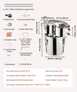 VEVOR Moonshine Still Water Alcohol Distiller 3Gal w/Thumper Keg & 8W Water Pump