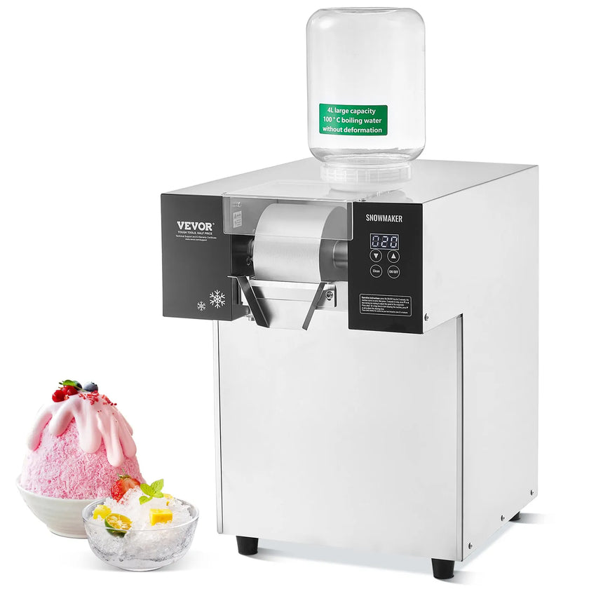 VEVOR Commercial Snowflake Ice Machine 385LBS/24H Stainless Steel for Ice Cream