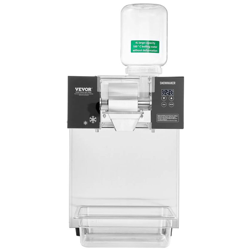 VEVOR Commercial Snowflake Ice Machine 385LBS/24H Stainless Steel for Ice Cream