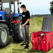 VEVOR Portable Diesel Tank, 116 Gallon Capacity & 10 GPM Flow Rate, Diesel Fuel Tank with 12V Electric Transfer Pump and 13.1ft Rubber Hose, PE Diesel Transfer Tank for Easy Fuel Transportation, Red