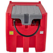 VEVOR Portable Diesel Tank, 116 Gallon Capacity & 10 GPM Flow Rate, Diesel Fuel Tank with 12V Electric Transfer Pump and 13.1ft Rubber Hose, PE Diesel Transfer Tank for Easy Fuel Transportation, Red