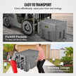 VEVOR Portable Diesel Tank, 116 Gallon Capacity & 10 GPM Flow Rate, Diesel Fuel Tank with 12V Electric Transfer Pump and 13.1ft Rubber Hose, PE Diesel Transfer Tank for Easy Fuel Transportation, Gray