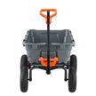 VEVOR Dump Cart, Poly Garden Dump Cart with Easy to Assemble Steel Frame, Dump Wagon with 2-in-1 Convertible Handle, 6.48 cu.ft Utility Wheelbarrow 1200 lbs Capacity, 13 inch Tires