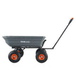 VEVOR Dump Cart, Poly Garden Dump Cart with Easy to Assemble Steel Frame, Dump Wagon with 2-in-1 Convertible Handle, Utility Wheelbarrow 600 lbs Capacity, 10 inch Tires
