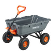 VEVOR Dump Cart, Poly Garden Dump Cart with Easy to Assemble Steel Frame, Dump Wagon with 2-in-1 Convertible Handle, Utility Wheelbarrow 800 lbs Capacity, 10 inch Tires