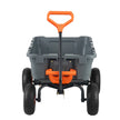 VEVOR Dump Cart, Poly Garden Dump Cart with Easy to Assemble Steel Frame, Dump Wagon with 2-in-1 Convertible Handle, Utility Wheelbarrow 800 lbs Capacity, 10 inch Tires