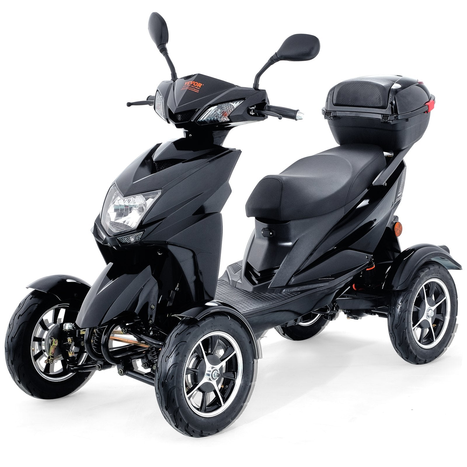 VEVOR Heavy Duty 4-Wheel Mobility Scooters 40 Miles 3-Speed 500W 450lbs Capacity