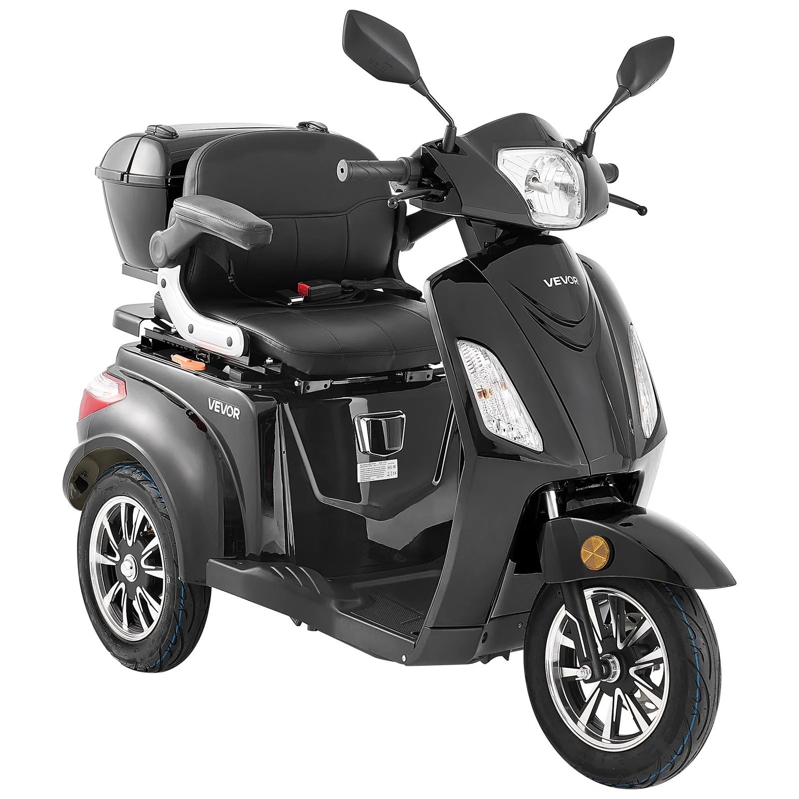 Heavy-Duty 3-Wheel Mobility Scooter for Seniors & Adults, 500 lb Capacity, 21.5 Mile Range, 1000W All-Terrain Electric Scooter