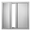 VEVOR BBQ Access Door, 24W x 24H Inch Double Outdoor Kitchen Door, Stainless Steel Flush Mount Door, Wall Vertical Door with Recessed Handles , for BBQ Island, Grilling Station, Outside Cabinet