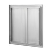 VEVOR BBQ Access Door, 24W x 24H Inch Double Outdoor Kitchen Door, Stainless Steel Flush Mount Door, Wall Vertical Door with Recessed Handles , for BBQ Island, Grilling Station, Outside Cabinet
