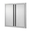 VEVOR BBQ Access Door, 26W x 24H Inch Double Outdoor Kitchen Door, Stainless Steel Flush Mount Door, Wall Vertical Door with Recessed Handles , for BBQ Island, Grilling Station, Outside Cabinet