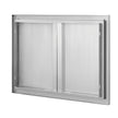VEVOR BBQ Access Door, 28W x 19H Inch Double Outdoor Kitchen Door, Stainless Steel Flush Mount Door, Wall Vertical Door with Recessed Handles , for BBQ Island, Grilling Station, Outside Cabinet
