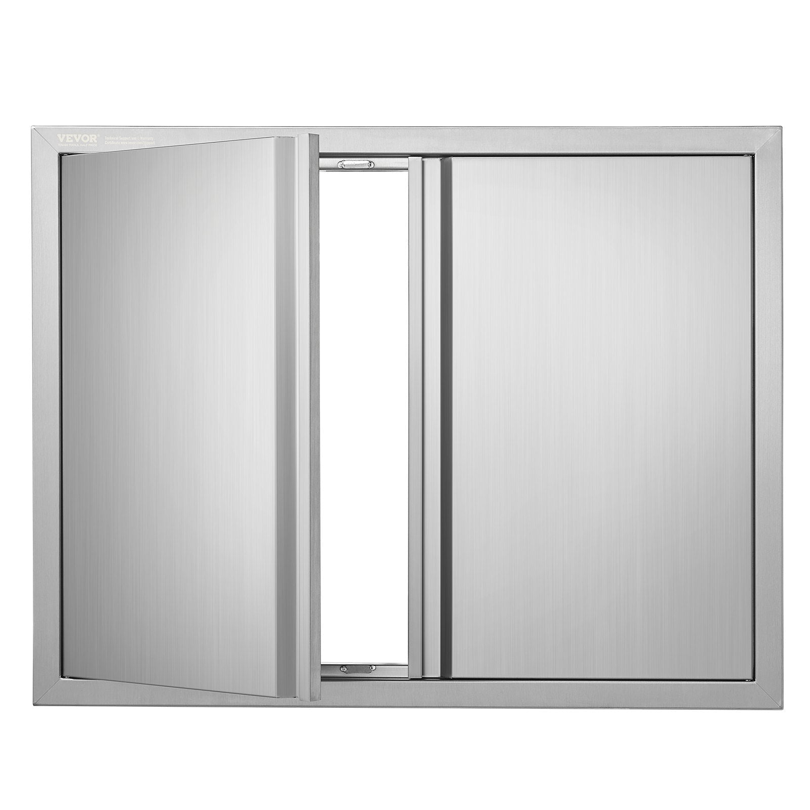 VEVOR BBQ Access Door, 31W x 24H Inch Double Outdoor Kitchen Door, Stainless Steel Flush Mount Door, Wall Vertical Door with Recessed Handles , for BBQ Island, Grilling Station, Outside Cabinet