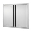 VEVOR BBQ Access Door, 31W x 24H Inch Double Outdoor Kitchen Door, Stainless Steel Flush Mount Door, Wall Vertical Door with Recessed Handles , for BBQ Island, Grilling Station, Outside Cabinet